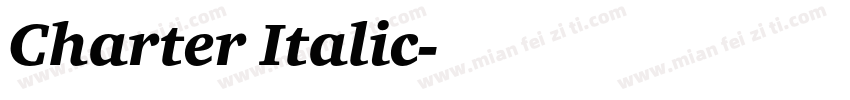 Charter Italic字体转换